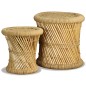 vidaXL Hocker 2 Stk. Bambus und Jute vidaXL Hocker 2 Stk. Bambus und Jute