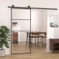 vidaXL Schiebetür Aluminium und ESG Glas 90x205 cm Schwarz vidaXL Schiebetür Aluminium und ESG Glas 90x205 cm Schwarz
