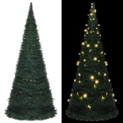 Künstlicher Weihnachtsbaum Pop-up mit LED Grün 210 cm
