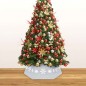 Weihnachtsbaumrock Silbern und Weiß Ø68x25 cm Weihnachtsbaumrock Silbern und Weiß Ø68x25 cm