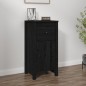 Sideboard Schwarz 40x35x80 cm Massivholz Kiefer Sideboard Schwarz 40x35x80 cm Massivholz Kiefer