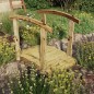 Gartenbrücke mit Schiene imprägniert Massivholz Kiefer Gartenbrücke mit Schiene imprägniert Massivholz Kiefer