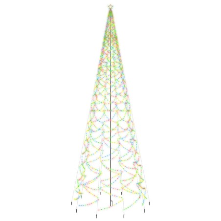 vidaXL LED-Weihnachtsbaum mit Erdnägeln Mehrfarbig 3000 LEDs 800 cm