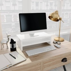 Monitorständer Hochglanz-Weiß 42x24x13 cm Holzwerkstoff