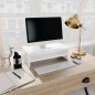 Monitorständer Hochglanz-Weiß 42x24x13 cm Holzwerkstoff Monitorständer Hochglanz-Weiß 42x24x13 cm Holzwerkstoff