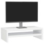 Monitorständer Hochglanz-Weiß 42x24x13 cm Holzwerkstoff Monitorständer Hochglanz-Weiß 42x24x13 cm Holzwerkstoff