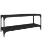 TV-Schrank Schwarz 100x33x41 cm Holzwerkstoff und Stahl TV-Schrank Schwarz 100x33x41 cm Holzwerkstoff und Stahl
