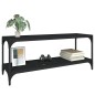TV-Schrank Schwarz 100x33x41 cm Holzwerkstoff und Stahl TV-Schrank Schwarz 100x33x41 cm Holzwerkstoff und Stahl