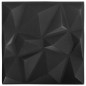 3D-Wandpaneele 48 Stk. 50x50 cm Diamant Schwarz 12 m² 3D-Wandpaneele 48 Stk. 50x50 cm Diamant Schwarz 12 m²