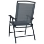 vidaXL Klappbare Gartenstühle 2 Stk. Textilene Grau vidaXL Klappbare Gartenstühle 2 Stk. Textilene Grau