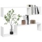 Wandregale 2 Stk. Weiß 100x15x20 cm Holzwerkstoff Wandregale 2 Stk. Weiß 100x15x20 cm Holzwerkstoff