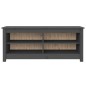 Schuhbank Grau 110x38x45,5 cm Massivholz Kiefer Schuhbank Grau 110x38x45,5 cm Massivholz Kiefer