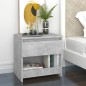 Nachttische 2 Stk. Betongrau 40x30x39 cm Holzwerkstoff Nachttische 2 Stk. Betongrau 40x30x39 cm Holzwerkstoff