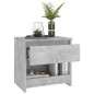 Nachttische 2 Stk. Betongrau 40x30x39 cm Holzwerkstoff Nachttische 2 Stk. Betongrau 40x30x39 cm Holzwerkstoff