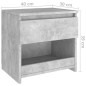 Nachttische 2 Stk. Betongrau 40x30x39 cm Holzwerkstoff Nachttische 2 Stk. Betongrau 40x30x39 cm Holzwerkstoff