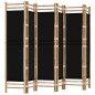 6-tlg. Paravent Faltbar 240 cm Bambus und Canvas 6-tlg. Paravent Faltbar 240 cm Bambus und Canvas