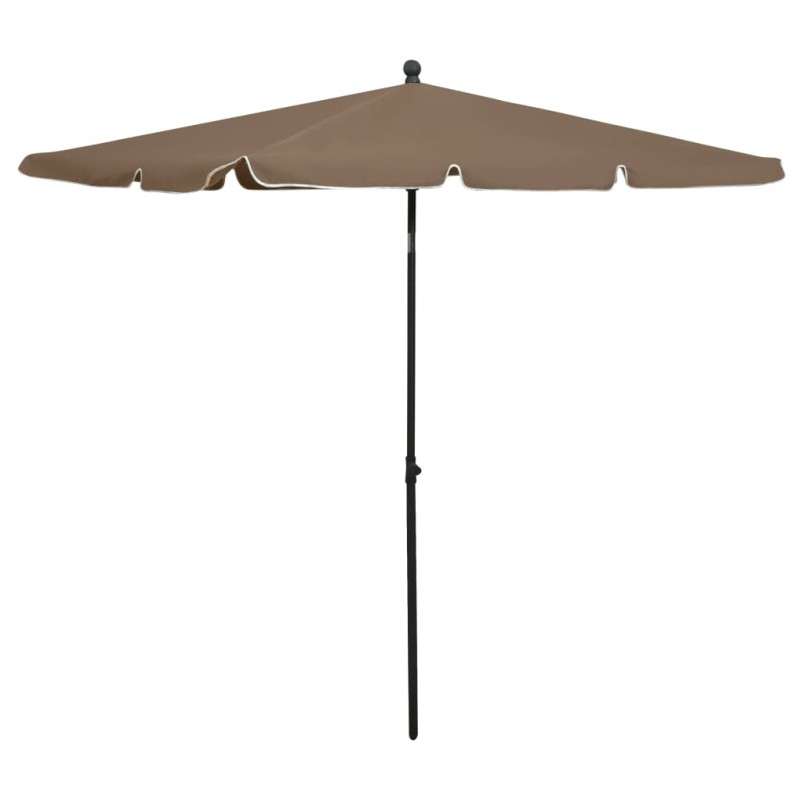 Sonnenschirm mit Mast 210x140 cm Taupe Sonnenschirm mit Mast 210x140 cm Taupe