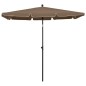 Sonnenschirm mit Mast 210x140 cm Taupe Sonnenschirm mit Mast 210x140 cm Taupe