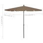 Sonnenschirm mit Mast 210x140 cm Taupe Sonnenschirm mit Mast 210x140 cm Taupe