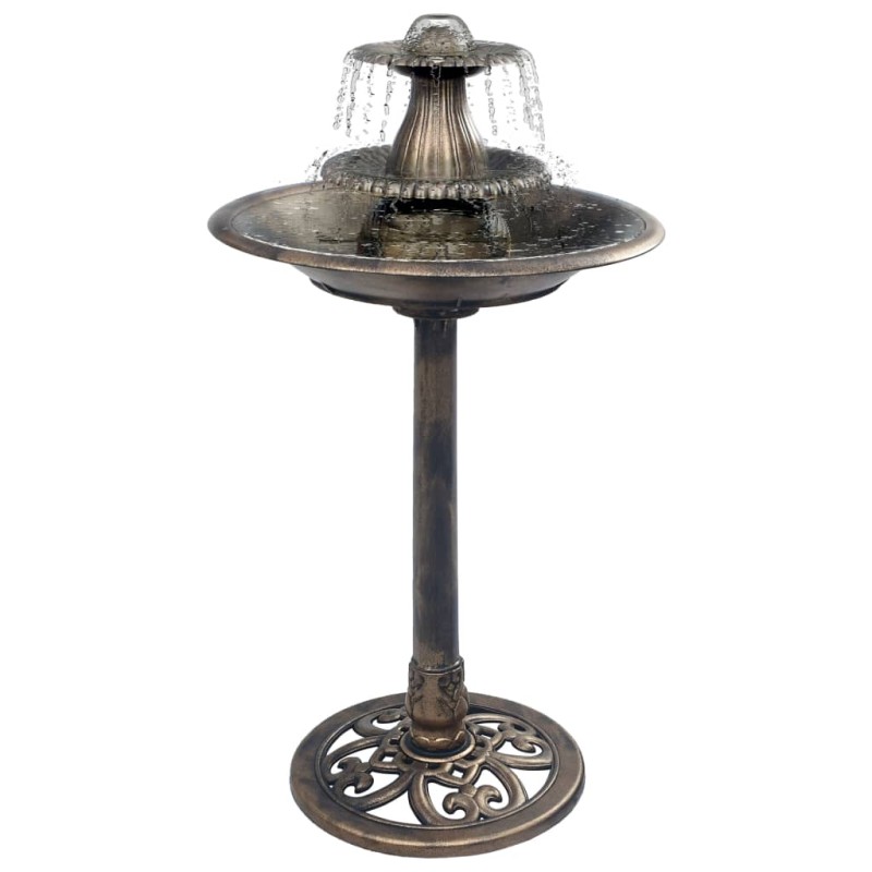 vidaXL Vogelbad mit Springbrunnen Bronzen 50×91 cm Kunststoff vidaXL Vogelbad mit Springbrunnen Bronzen 50×91 cm Kunststoff