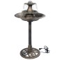 vidaXL Vogelbad mit Springbrunnen Bronzen 50×91 cm Kunststoff vidaXL Vogelbad mit Springbrunnen Bronzen 50×91 cm Kunststoff