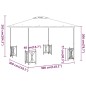 Pavillon mit Seitenwänden & Doppeldach 3x3 m Anthrazit Pavillon mit Seitenwänden & Doppeldach 3x3 m Anthrazit