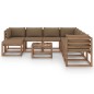 9-tlg. Garten-Lounge-Set mit Kissen Taupe 9-tlg. Garten-Lounge-Set mit Kissen Taupe