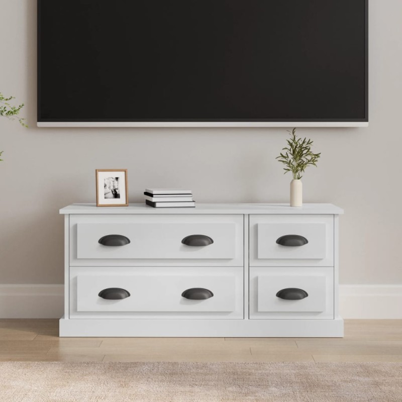 TV-Schrank Hochglanz-Weiß 100x35,5x45 cm Holzwerkstoff TV-Schrank Hochglanz-Weiß 100x35,5x45 cm Holzwerkstoff