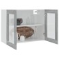 vidaXL Hängeschrank Glas Grau Sonoma 80x31x60 cm Holzwerkstoff vidaXL Hängeschrank Glas Grau Sonoma 80x31x60 cm Holzwerkstoff