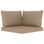 9-tlg. Garten-Lounge-Set mit Kissen Taupe 9-tlg. Garten-Lounge-Set mit Kissen Taupe