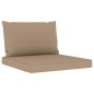 9-tlg. Garten-Lounge-Set mit Kissen Taupe 9-tlg. Garten-Lounge-Set mit Kissen Taupe