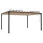 vidaXL Pergola mit Lamellendach 3x4 m Taupe Stoff und Aluminium vidaXL Pergola mit Lamellendach 3x4 m Taupe Stoff und Aluminium