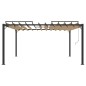 vidaXL Pergola mit Lamellendach 3x4 m Taupe Stoff und Aluminium vidaXL Pergola mit Lamellendach 3x4 m Taupe Stoff und Aluminium