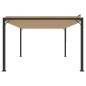 vidaXL Pergola mit Lamellendach 3x4 m Taupe Stoff und Aluminium vidaXL Pergola mit Lamellendach 3x4 m Taupe Stoff und Aluminium