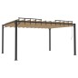 vidaXL Pergola mit Lamellendach 3x4 m Taupe Stoff und Aluminium vidaXL Pergola mit Lamellendach 3x4 m Taupe Stoff und Aluminium
