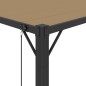 vidaXL Pergola mit Lamellendach 3x4 m Taupe Stoff und Aluminium vidaXL Pergola mit Lamellendach 3x4 m Taupe Stoff und Aluminium