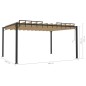 vidaXL Pergola mit Lamellendach 3x4 m Taupe Stoff und Aluminium vidaXL Pergola mit Lamellendach 3x4 m Taupe Stoff und Aluminium