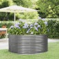 Hochbeet Grau 140x140x68 cm Pulverbeschichteter Stahl Hochbeet Grau 140x140x68 cm Pulverbeschichteter Stahl