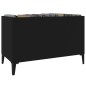 Plattenschrank Schwarz 74,5x38x48 cm Holzwerkstoff Plattenschrank Schwarz 74,5x38x48 cm Holzwerkstoff