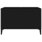 Plattenschrank Schwarz 74,5x38x48 cm Holzwerkstoff Plattenschrank Schwarz 74,5x38x48 cm Holzwerkstoff