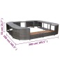 Whirlpool-Umrandung Quadratisch Grau 268x268x55 cm Poly Rattan Whirlpool-Umrandung Quadratisch Grau 268x268x55 cm Poly Rattan