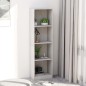vidaXL Bücherregal 4 Fächer Betongrau 40x24x142 cm Holzwerkstoff vidaXL Bücherregal 4 Fächer Betongrau 40x24x142 cm Holzwerkstoff