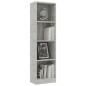 vidaXL Bücherregal 4 Fächer Betongrau 40x24x142 cm Holzwerkstoff vidaXL Bücherregal 4 Fächer Betongrau 40x24x142 cm Holzwerkstoff