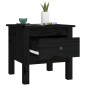 vidaXL Beistelltisch Schwarz 40x40x39 cm Massivholz Kiefer vidaXL Beistelltisch Schwarz 40x40x39 cm Massivholz Kiefer