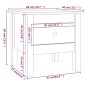 vidaXL Beistelltisch Schwarz 40x40x39 cm Massivholz Kiefer vidaXL Beistelltisch Schwarz 40x40x39 cm Massivholz Kiefer