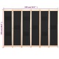 6-teiliger Raumteiler Schwarz 240 x 170 x 4 cm Stoff 6-teiliger Raumteiler Schwarz 240 x 170 x 4 cm Stoff