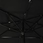 Sonnenschirm mit Aluminium-Mast 3-lagig Schwarz 2,5x2,5 m Sonnenschirm mit Aluminium-Mast 3-lagig Schwarz 2,5x2,5 m