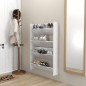 Wand-Schuhschränke 2 Stk. Hochglanz-Weiß 80x18x60cm Wand-Schuhschränke 2 Stk. Hochglanz-Weiß 80x18x60cm