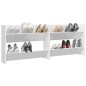 Wand-Schuhschränke 2 Stk. Hochglanz-Weiß 80x18x60cm Wand-Schuhschränke 2 Stk. Hochglanz-Weiß 80x18x60cm