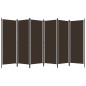 6-tlg. Raumteiler Braun 300x180 cm 6-tlg. Raumteiler Braun 300x180 cm